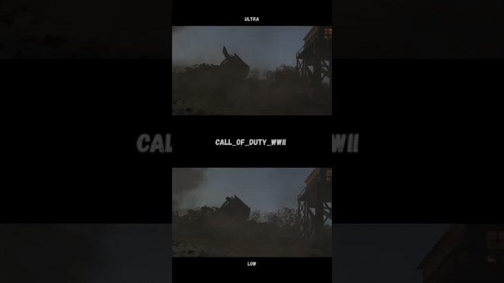 Call of Duty: WW2  – PC Max vs. Min Graphics Comparison #Shorts