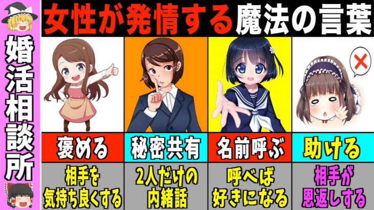 【ゆっくり解説】女性と夜の営みができる！？女性を惚れさせる言葉7選！！