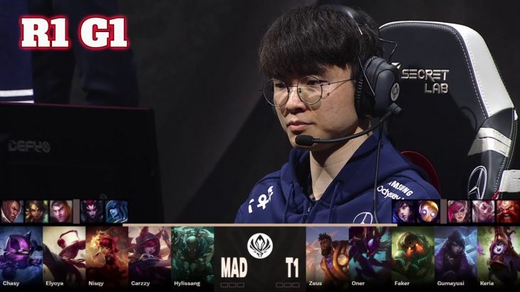 MAD vs T1 – Game 1 | Round 1 LoL MSI 2023 Main Stage | Mad Lions vs T1 G1 full game