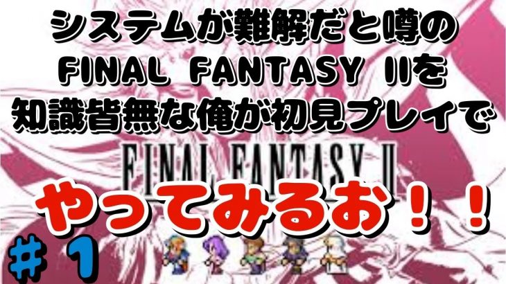 #1【初見プレイ】システムが難解と噂のFINAL FANTASY IIを知識皆無な俺がやってみるよ！【OP～ミスリル入手まで】