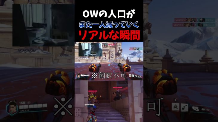 OWの人口が減っていくリアルな瞬間  #shorts #ow2 #オーバーウォッチ2 #ネタ #お笑い #秒殺 #ジャンクラット #アナ #トレーサー