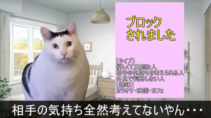 【マッチングアプリ】マッチング・出会い系あるある#猫ミーム