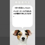 【瞬間英作文】ハッピーミールでおもちゃが無料で手に入ります。