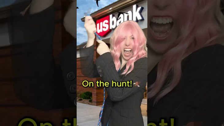 Dating apps aren’t working, so it’s time to look confused at a bank! 🤑🤣 On the hunt for rich men!