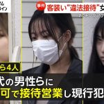 一晩で38万円の請求が…女3人がマッチングアプリで客を装い男性を店に連れ込み違法接客した容疑で逮捕