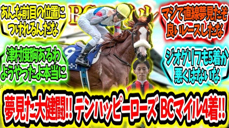 『マジ夢見た!?テンハッピーローズBCマイル4着大健闘‼』に対するみんなの反応【競馬の反応集】